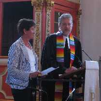 Begrüßung der Gemeinde